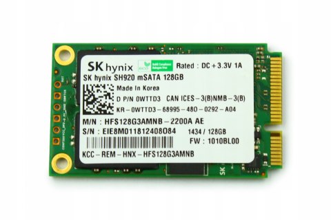 DYSK SSD MSATA 128GB DO LAPTOPA