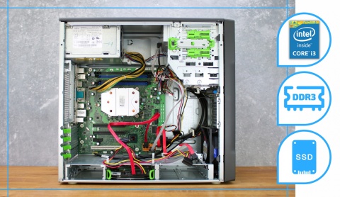 Fujitsu Celsius W420 Tower Intel Core i3 8GB DDR3 1000GB SSD DVD Windows 10 Pro