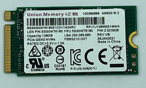 DYSK SSD UNION MEMORY AM620 128GB M.2 NVME 2242