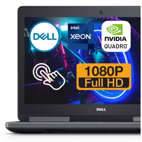 Dell Precision 7520 Intel Xeon NVIDIA Quadro M2200M 8GB DDR4 256GB SSD Windows 10 Pro 15.6"