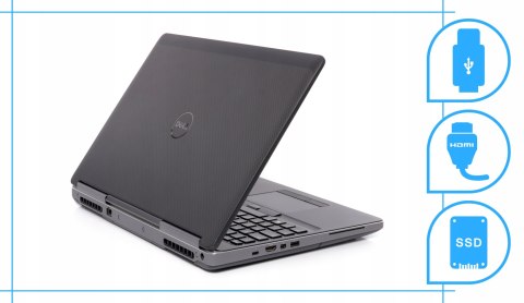 Dell Precision 7520 Intel Xeon NVIDIA Quadro M2200M 8GB DDR4 256GB SSD Windows 10 Pro 15.6"