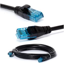 PATCHCORD KABEL SIECIOWY RJ45 3M KAT 5E CZARNY