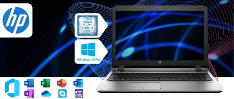 Hp Probook 450 G3 Intel Core i3 8GB DDR3 512GB SSD DVD Windows 10 Pro 15.6"