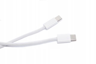 USB-C USB-C smartphone charging cable, 1m, white, durable, with braid