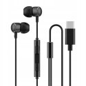 Sporty Comfortable Headphones with microphone, black 2.0 in-ear USB-C