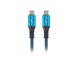 Kabel USB-C M/M USB4 0.5m 100W 8K 60HZ czarno-niebieski
