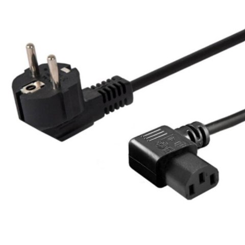 Kabel zasilający Schuko (M) kątowy - IEC C13, kątowy 1,8 CL-116