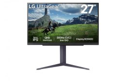 Monitor 27 cali 27GS85Q-B QHD UltraGear IPS 180 Hz (O/C 200Hz), 1ms, 400cd, HDMI, DP, USB, Pivot, HAS