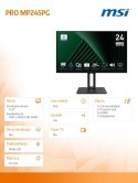 Monitor 23.8 cala PRO MP245PG LED/FHD/Flat/100Hz/czarny