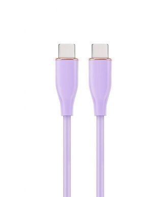 Kabel USB C(M) do USB C(M) 1.5M fioletowy