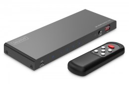 Przełącznik / Switch HDMI 4x1, 8K/60Hz (4:4:4) z HDR, 48 Gbps, HDCP 2.3, Toslink / Stereo, EDID