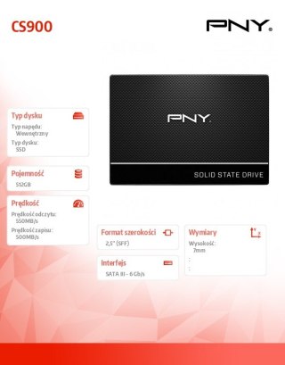 Dysk SSD 512 GB 2,5 S3 SSD7CS900-512-SI BULK