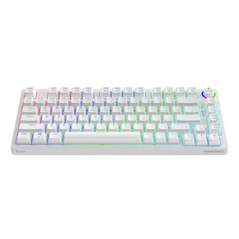 Klawiatura mechaniczna bezprzewodowa PHENIX WHITE Gateron Yellow, ABS