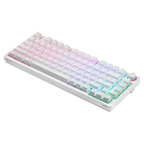 Klawiatura mechaniczna bezprzewodowa PHENIX WHITE Gateron Yellow, ABS