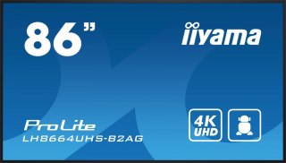 IIYAMA Monitor 86 cali LH8664UHS-B2AG,24/7,IPS,ANDROID.11,4K,3xHDMI,RJ45, 2xUSB,WiFi