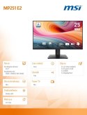 Monitor PRO MP251 E2 24.5 cala LED/FHD/Flat/120Hz/Black