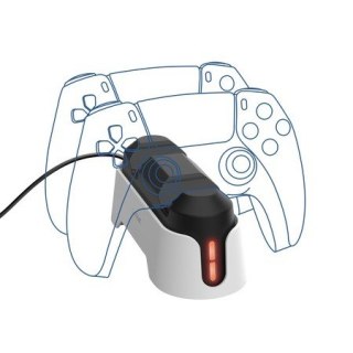 Trust Stacja ładująca GXT228 2xPAD PS5 Czarno-biała