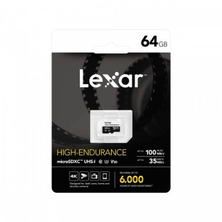 Lexar Karta microSD High Endurance 64GB C10 A1 U1 V30 100/35MB/s