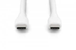 Digitus Kabel zasilający silikonowy USB-C - USB-C, USB 2.0 60W, 1m Biały