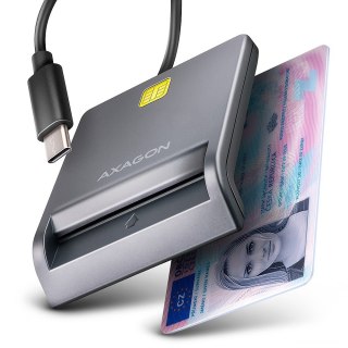 AXAGON Czytnik kart identyfikacyjnych CRE-SM3TC USB-C, 1.2m kabel