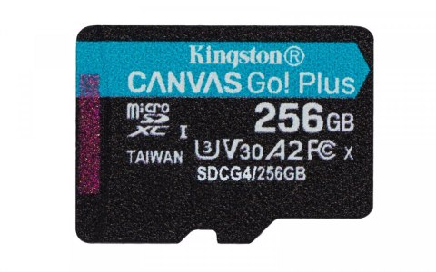 Kingston Karta microSD 256GB CanvasGo! Plus 200MB/s A2 U3 V30 + adapter