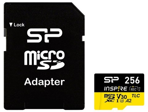 Silicon Power Karta pamięci microSDXC Inspire 256GB UHS-I U3 A2 V30 4K TLC