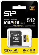 Silicon Power Karta pamięci microSDXC Inspire 512GB UHS-I U3 A2 V30 4K TLC