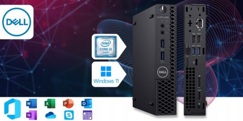 Dell Optiplex 3060 Tiny Intel Core i3 8GB DDR4 128GB SSD Windows 11 Pro