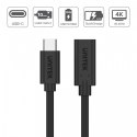 Unitek Przedłużacz USB-C 3.1 10Gbps; 4K; PD 100W; M/F; 1m; C14086BK-1M