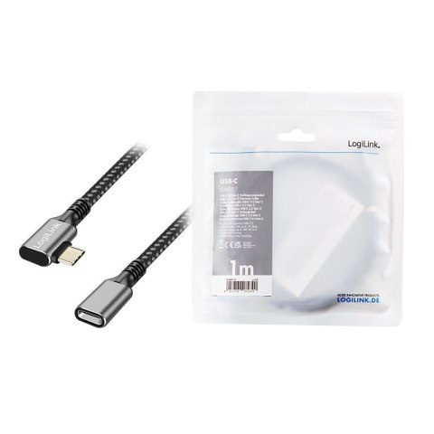 LogiLink Kabel USB3.2 gen2 TypeC do USB-C/F, PD, 1m