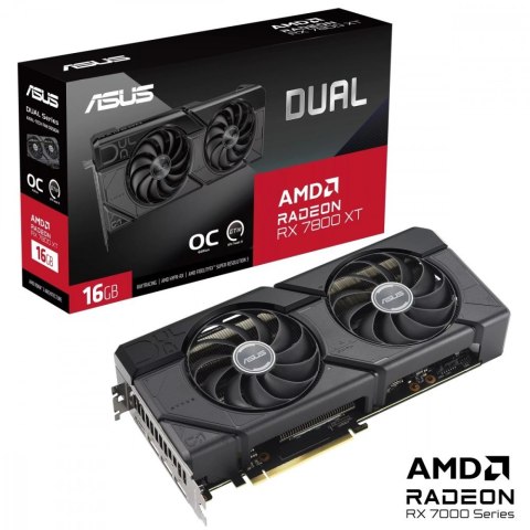 Asus Karta graficzna Dual Radeon RX 7800 XT OC Edition 16GB GDDR6DUAL-RX7800XT-O16G