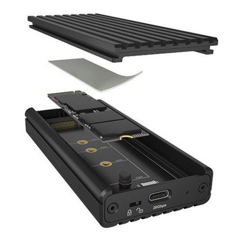 IcyBox Obudowa IB-1917M-C32a NVMe USB 3.2 Gen 2x2, 20 Gbit/s