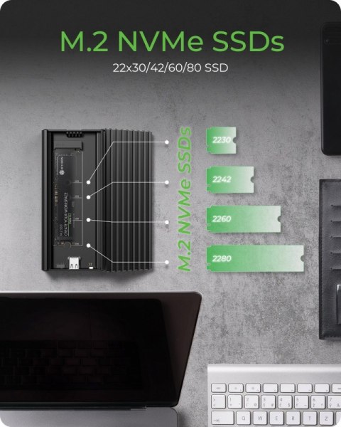 IcyBox Obudowa IB-1917M-C32a NVMe USB 3.2 Gen 2x2, 20 Gbit/s
