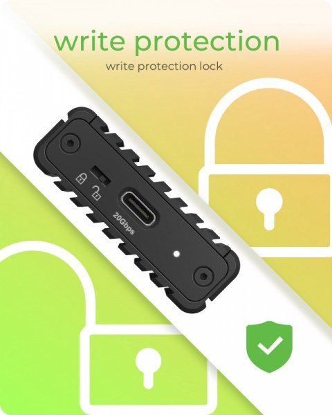 IcyBox Obudowa IB-1917M-C32a NVMe USB 3.2 Gen 2x2, 20 Gbit/s
