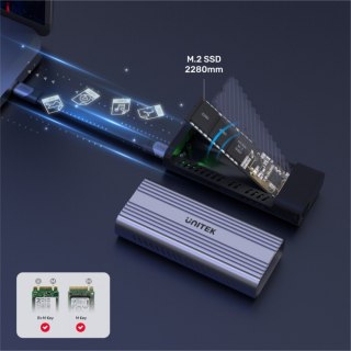 Unitek Obudowa dysku M.2 SSD PCIe/NVMe 40Gbps USB 4; S1226A
