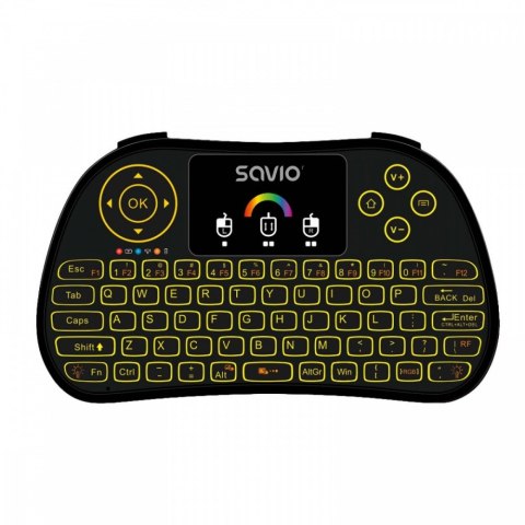 Savio Klawiatura podświetlana mini bezprzewodowa RGB TV Box, Smart TV, konsole, PC, KW-03
