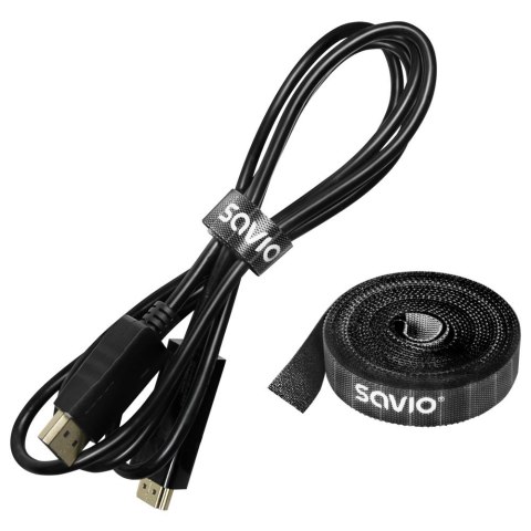 Savio Organizer na kable, Taśma, Rzep, 14mm szerokości, 10m OC-07