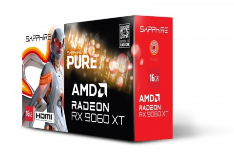 Sapphire Technology Karta graficzna Radeon RX 9060 XT PURE 16GB GDDR6 128bit DP/2HDMI