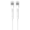 Extralink Patchcord kat.6 U/FTP 1Gbps miedź kabel sieciowy skrętka, łamana końcówka 0.5m biały