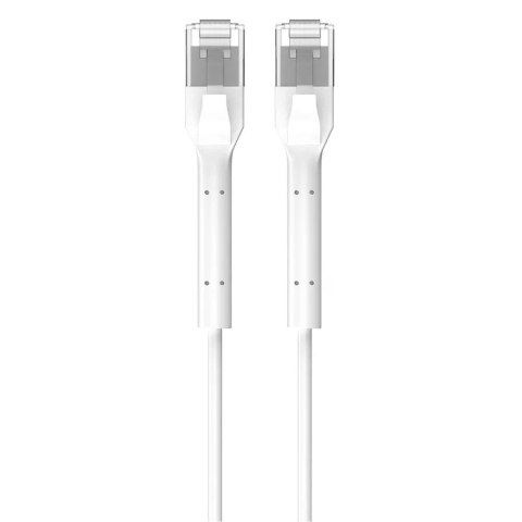 Extralink Patchcord kat.6 U/FTP 1Gbps miedź kabel sieciowy skrętka, łamana końcówka 0.5m biały