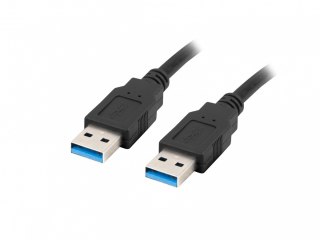 Lanberg Kabel USB-A M/M 3.0 1.0m czarny