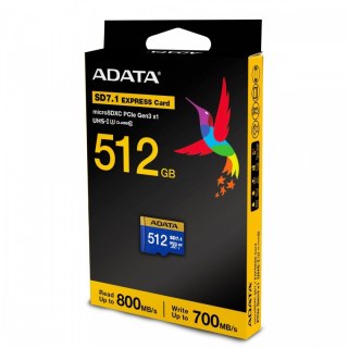 Adata Karta pamięci microSDXC 512GB SD7.1 Express serii Premier Extreme 800/700 MB/s