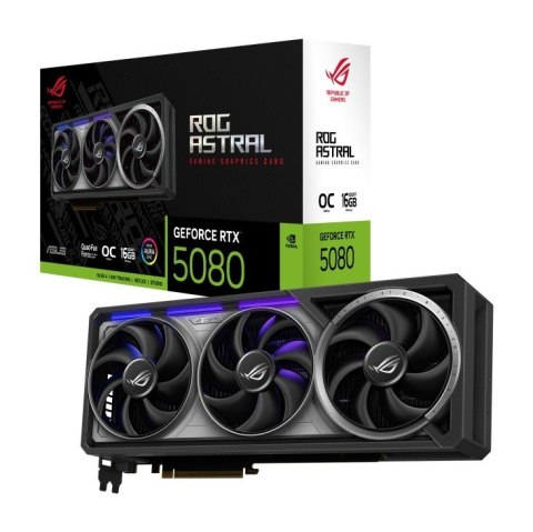 Asus Karta graficzna GeForce RTX 5080 ROG ASTRAL OC GDDR7 256bit 3DP/2HDMI