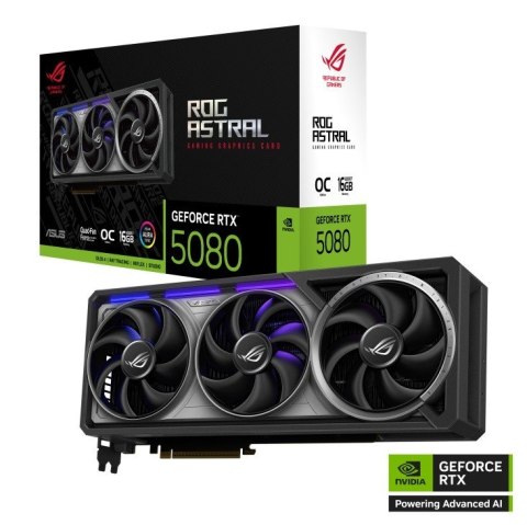 Asus Karta graficzna GeForce RTX 5080 ROG ASTRAL OC GDDR7 256bit 3DP/2HDMI