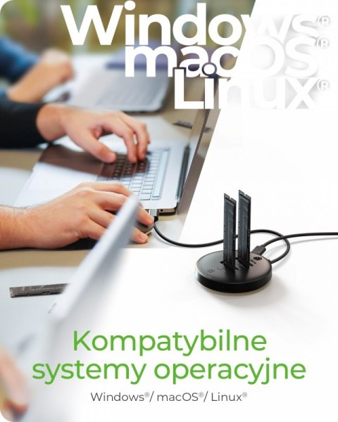 IcyBox Stacja klonująca+dockująca dla 2xNVMe M.2SSD IB-1612MCL-C31