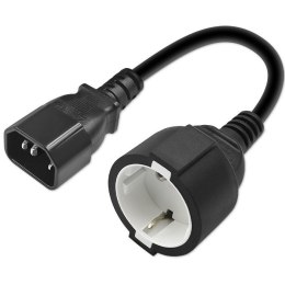 Qoltec Adapter IEC 320 C14 / SCHUKO | 0.15m