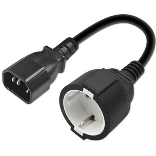 Qoltec Adapter IEC 320 C14 / SCHUKO | 0.15m