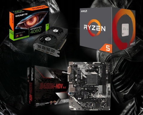 BSG Raptor V25 AMD Ryzen 5 NVIDIA GeForce RTX 4060 16GB DDR4 512GB SSD Windows 11 Pro