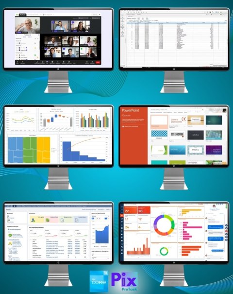 Pix Protask V1 Intel Core i3 32GB DDR4 256GB SSD DVD Windows 11 Pro