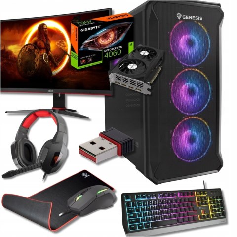 Zestaw BSG Raptor V17 AMD Ryzen 5 NVIDIA GeForce RTX 4060 16GB DDR4 1000GB SSD Windows 11 Pro